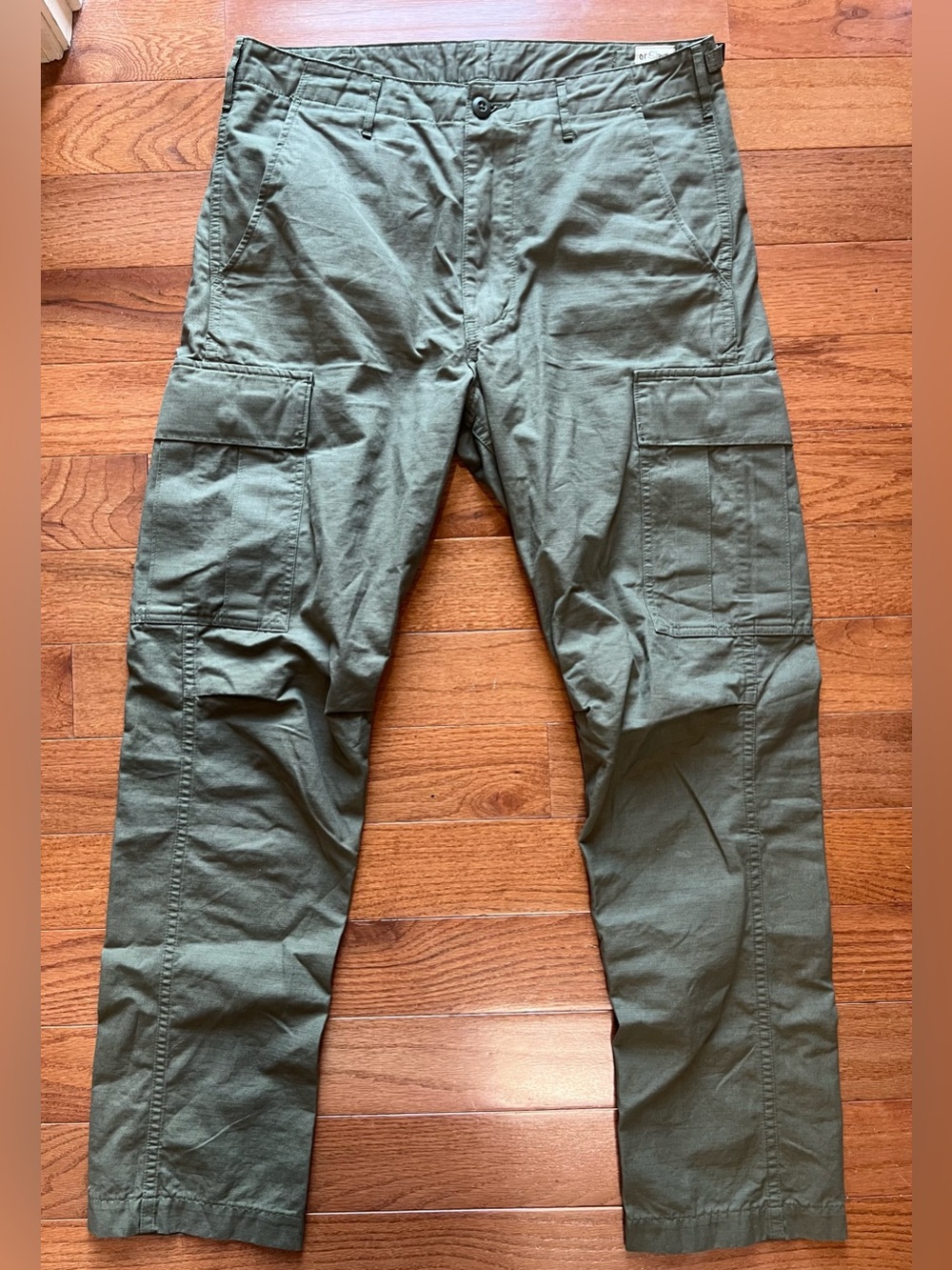 OrSlow Olive Cargo Pants with Utility Pockets